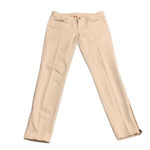 Women’s White Cropped Slim Zipper Ankle Jeans UA Tory Burch Size 29